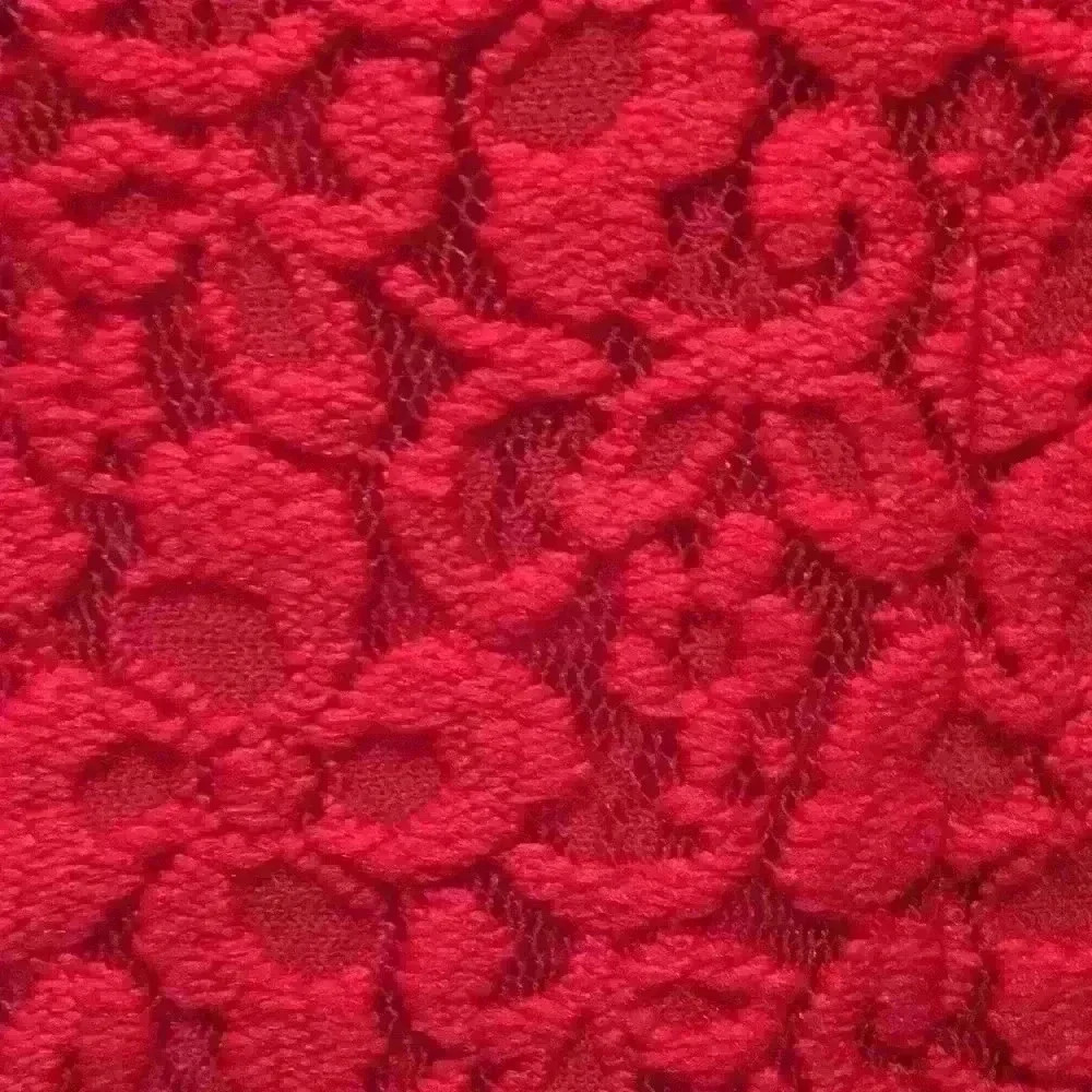 Anne Klein Dress Red Women’s Size 14 Floral Lace Overlay Sheath - Picture 4 of 5